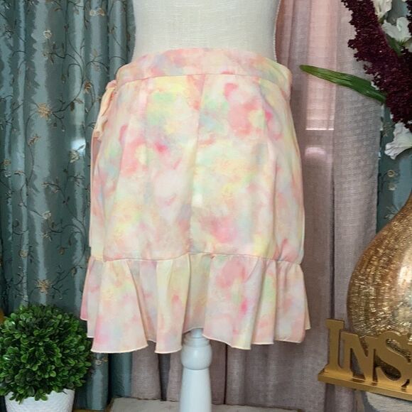 Chelsea & Violet Tie Dye Ruffle Wrap Skirt - Picture 5 of 16